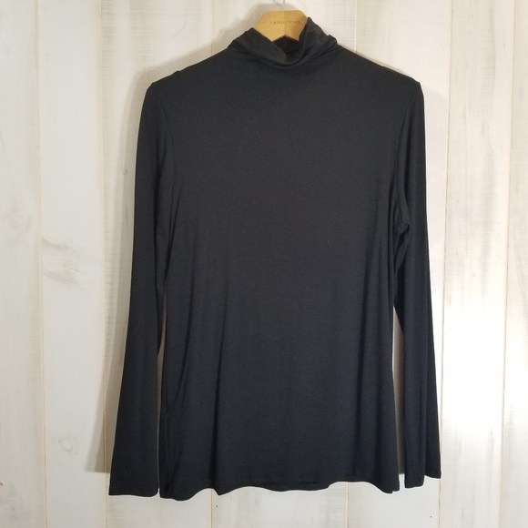 Floria Black Turtleneck Top Size 2XL USA Made - Picture 2 of 4